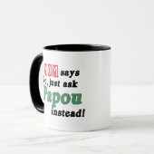 Mug Demandez juste Papou (Devant gauche)