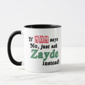 Mug Demandez juste Zayde (Gauche)