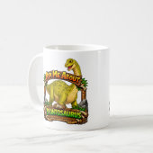 Mug Demandez-moi à propos de Brontosaurus | Chocolat C (Devant gauche)