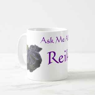 Mug Demandez-moi à propos de Reiki Purple Rose