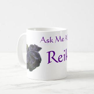 Mug Demandez-moi à propos de Reiki Purple Rose