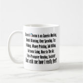 Mug Demandez-moi ce que je pense de Barack Obama ! (Gauche)