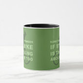 Mug Demandez-vous si mon vélo pense au vert imitation (Centre)