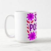 Mug Demeurez un devis de motivation florale positif (Gauche)