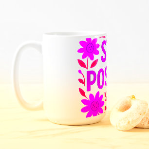 Mug Demeurez un devis de motivation florale positif