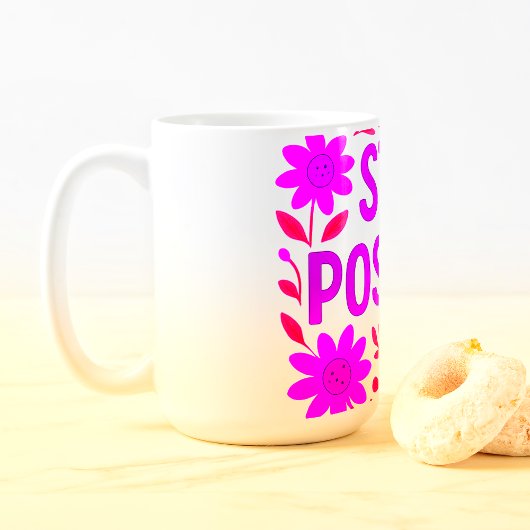 Mug Demeurez un devis de motivation florale positif