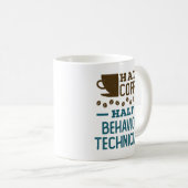 Mug Demi-café demi-technicien de comportement ABA RBT (Devant droit)