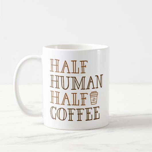 Mug Demi-café humain (Gauche)