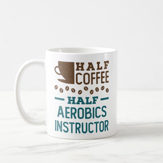 Mug Demi-café semi-instructeur d'aérobic (Gauche)