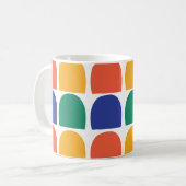 Mug Demi-cercle géométrique coloré (Devant gauche)