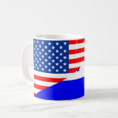Mug demi de compte des Etats-Unis de drapeau des (Devant gauche)