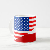 Mug demi de countr des Etats-Unis de drapeau des (Devant gauche)
