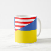 Mug demi de drapeau Etats-Unis des Etats-Unis Amérique (Devant droit)