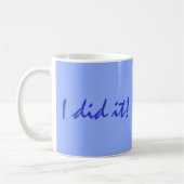 Mug Demi de marathon bleu de coutume n'importe où, (Gauche)