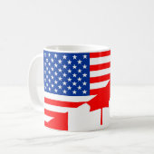 Mug demi de pays des Etats-Unis de drapeau des (Devant gauche)