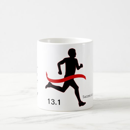 Mug Demi de ruban de rouge du marathon des hommes (Centre)