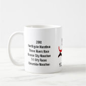 Mug Demi de ruban de rouge du marathon des hommes (Gauche)
