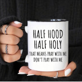 Mug Demi-Hood moitié Saint Funny Christian