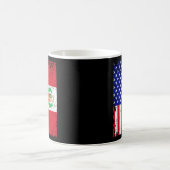 Mug Demi-Pérou Pérou moitié Usa Drapeau Fière (Centre)