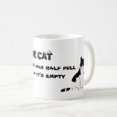 Mug Demi-Verre Plein Vide - Chat (Devant droit)
