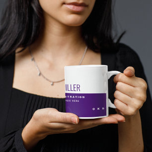 Mug Demi-violet professionnel demi-blanc moderne