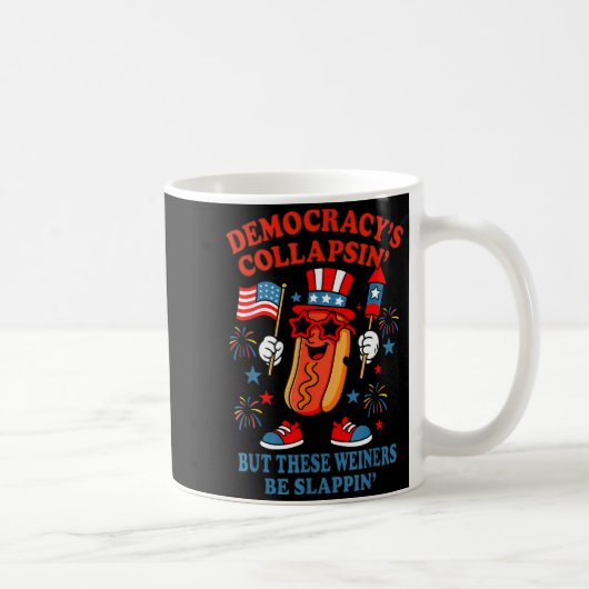 Mug Democracy's collapsing funny hot dog 4th july Demo (Droite)