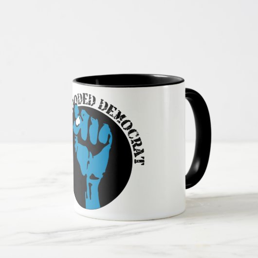 Mug démocrate de sang bleu (Devant droit)