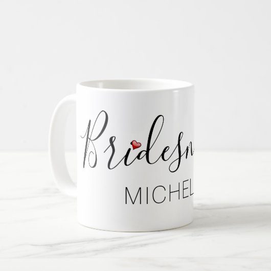 Mug Demoiselle d'honneur avec nom (Devant gauche)