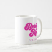 Mug Demoiselle d'honneur Bubble Gum Rose Rétro Nom Per (Devant droit)