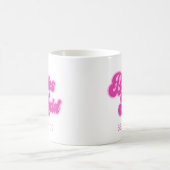 Mug Demoiselle d'honneur Bubblegum Rose Rétro Nom Pers (Centre)
