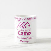 Mug Demoiselle d'honneur de camp rose ajouter nom date (Centre)