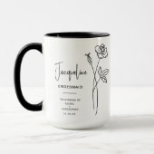 Mug Demoiselle d'honneur de juin | Fleur de naissance (Gauche)