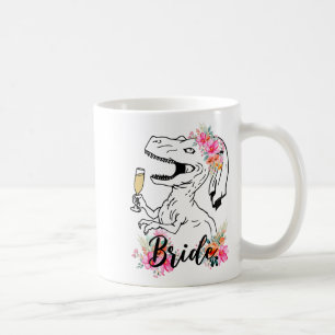 Mug Demoiselle d'honneur de la mariée dinosaure Fleuri