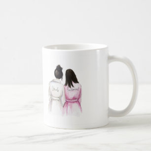 Mug Demoiselle d'honneur de petit pain de Merci longue