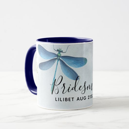Mug Demoiselle d'honneur DragonFly Cadeaux de fête de  (Devant gauche)