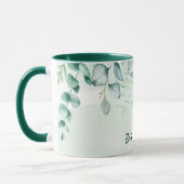 Mug Demoiselle d'honneur eucalyptus verdure mariage ve (Gauche)