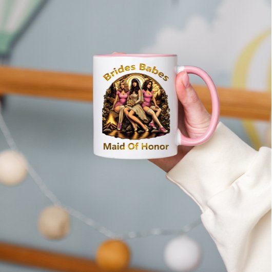 Mug Demoiselle d'honneur fière dans un thème de soirée