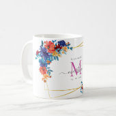 Mug Demoiselle d'honneur Fleur de Fête Mexicaine Aquar (Devant gauche)