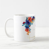 Mug Demoiselle d'honneur Fleur de Fête Mexicaine Aquar (Gauche)