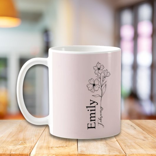 Mug Demoiselle d'honneur Fleur de naissance Primrose F