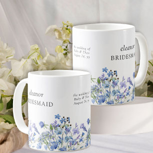 Mug Demoiselle d'honneur Fleur sauvage Pervenche Éléga