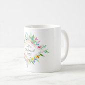 Mug Demoiselle d'honneur florale de diamant (Devant droit)