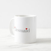 Mug Demoiselle d'honneur grise des textes (Devant gauche)