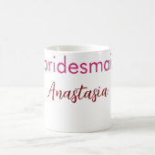 Mug demoiselle d'honneur hashtag rose clair ajouter no (Centre)