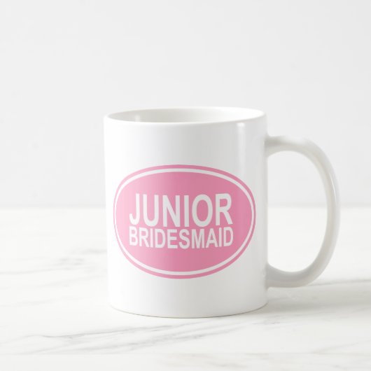 Mug Demoiselle d'honneur junior épousant le rose ovale (Droite)