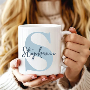 Mug Demoiselle d'honneur Moderne Initiale Monogramme