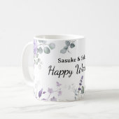 Mug Demoiselle d'Honneur Nom Personnalisé Design F (Devant gauche)