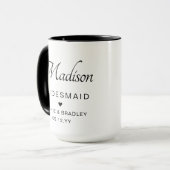 Mug Demoiselle d'honneur Nom personnalisé Mariage (Devant gauche)