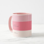 Mug Demoiselle d'honneur personnalisée bloc de couleur (Devant gauche)