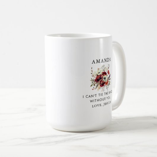 Mug Demoiselle d'honneur Proposition Fleurie Note Sinc (Devant droit)